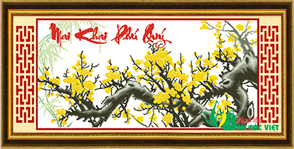 hq008 2 canh mai vang maikhaiphuquy tranhtheubansacviet vn