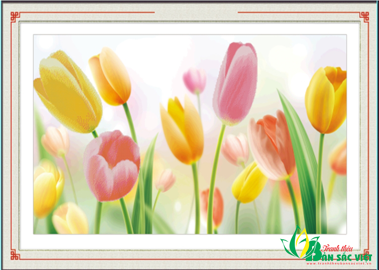 tranh theu chu thap hoa tulip (2)
