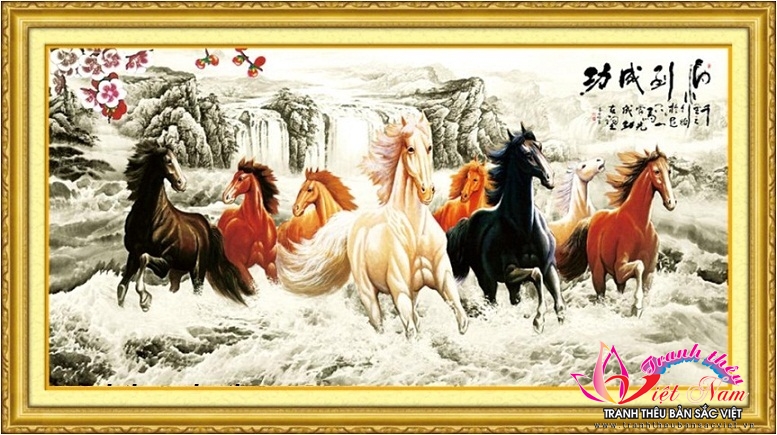 Công trình vĩ đại của Tranh Mã Đáo Thành Công đỉnh cao bằng bức tranh Mã Đáo Thành Công 8 con ngựa. Nét vẽ chân thực và tinh tế mang đến cho bạn những tràng cảm xúc tuyệt vời nhất.